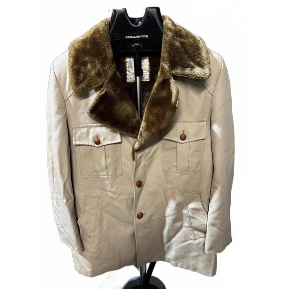 London Fog Other - Vintage London Fog Storm Coat Shearling Collar L